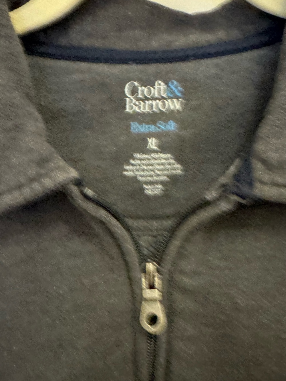 croft & barrow Men's Black Zip-Up Pullover